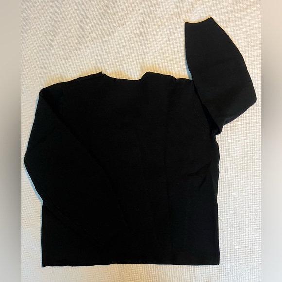 H&M Black V-Neck Balloon Sleeve Sweater - Picture 5 of 12